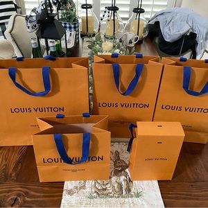 Five Louis Vuitton Gift Bags